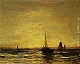 The Return of the Fleet at Sunset by Hendrik Willem Mesdag